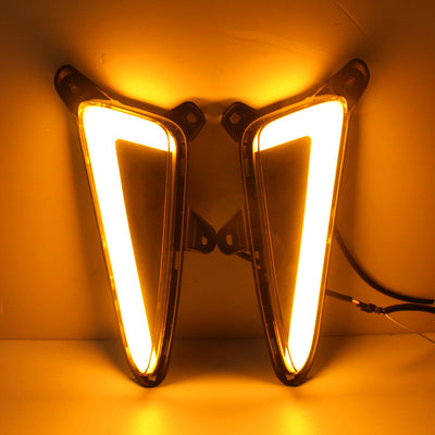 LED Daytime Running Lights Fog Lights Modified Yellow Light Steering