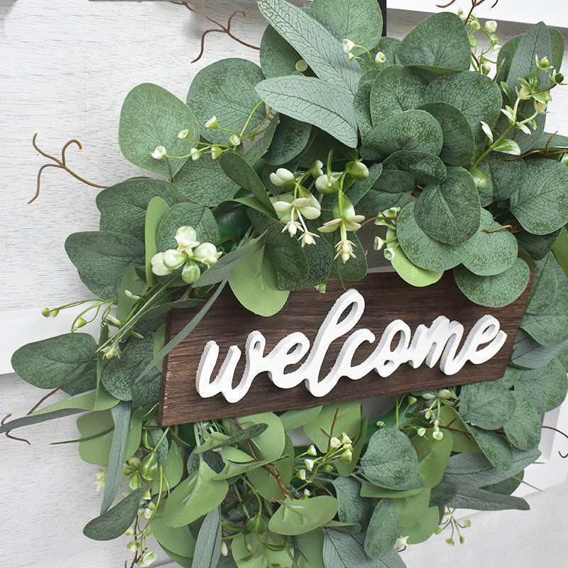 Rabbit Ears Golden Fruit Wreath Simulation Wreath Door