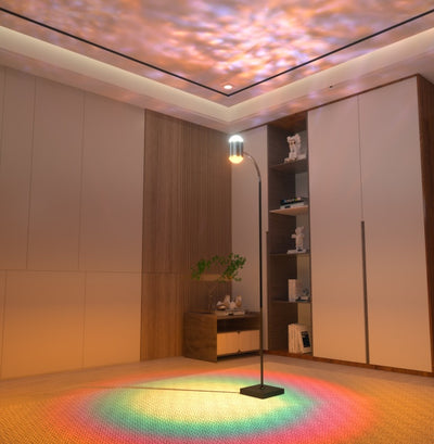 EP LIGHT Dual Head Floor Lamp Sunset Aurora Projector Lights, Ambient Night Lights