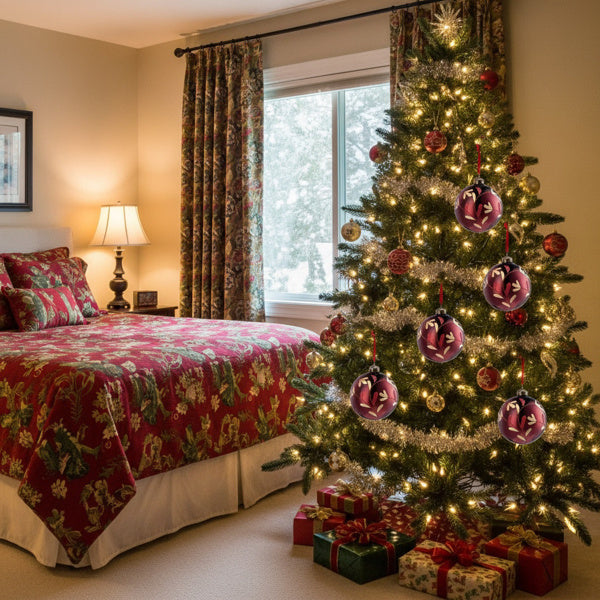 6PCS Set Christmas Glass Ball Ornaments Hanging Decorations For Holiday Tree Parties Ornaments FBA Shipment