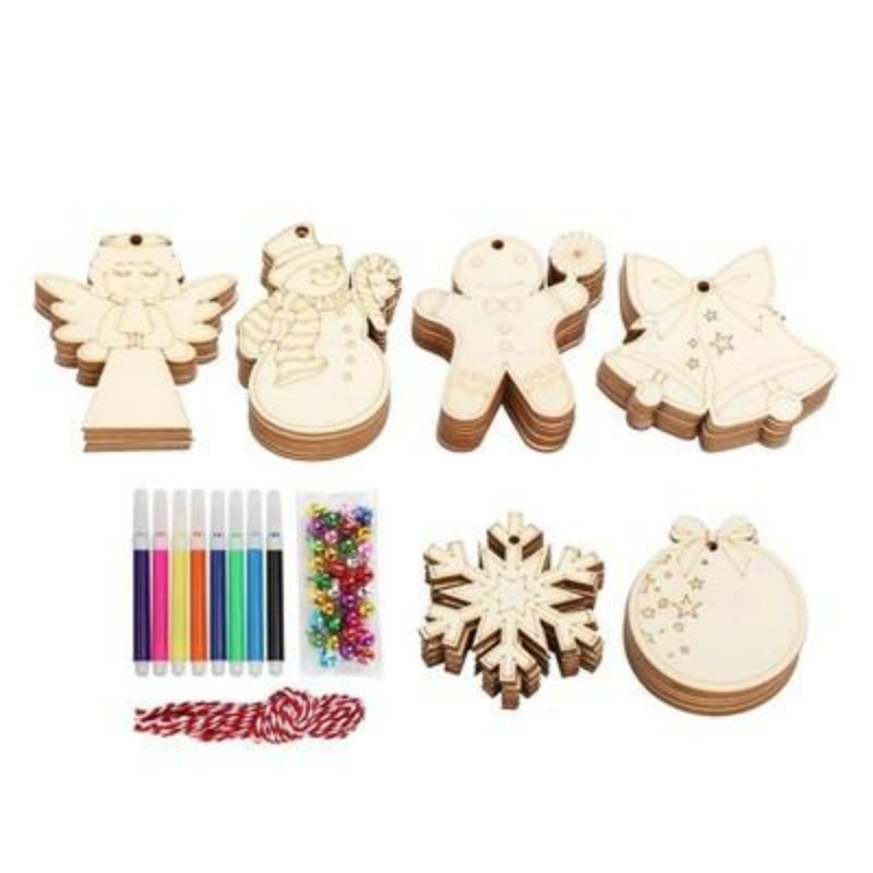 Wooden Christmas Ornaments Blank Wooden Discs With Holes