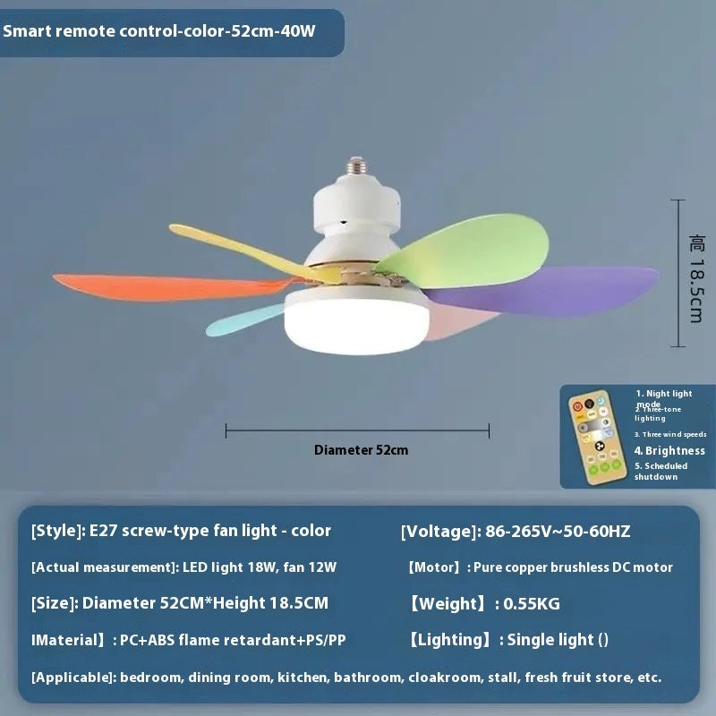 Screw Bedroom Living Room Ceiling Fan Lights Wind Mute Ceiling Fan Lights