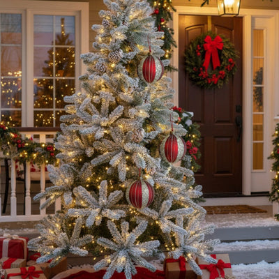 4PCS Set  Christmas Glass Ball Ornaments Holiday Tree Hanging Decorations Party Decor Supplies FBA Shipment