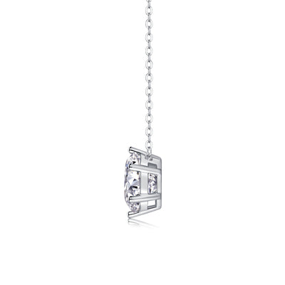 Afternoon Rose Luxury Fashion Diamond Pendant Necklace Set With Mosan Diamond Silver Ornaments