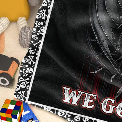 Beauty And Ghost Human Skeleton Printed Halloween Soft Cozy Lightweight Durable Plush Flannel Throw Blanket For Bedroom Living Rooms Sofa Couch 50Inchx60Inch