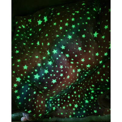 Oversized Wearable Hooded Blanket With Print Glow In The Dark Long Size-59in  Sherpa Warm Sweatshirt For Women