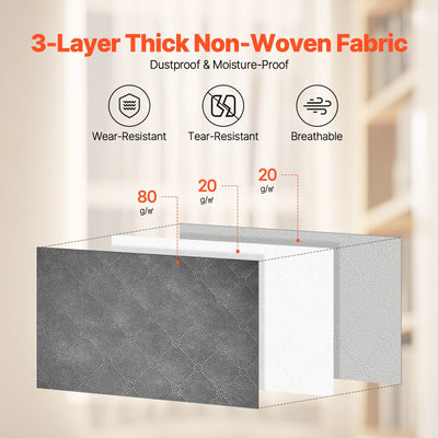 6 Packs 60L Oversized Blanket Storage Bags Sturdy Fabric Clothes Storage Containers For King Comforter Bedding Pillow Sheet, Grey