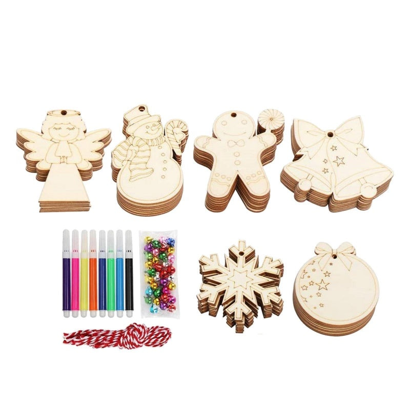 Wooden Christmas Ornaments Blank Wooden Discs With Holes