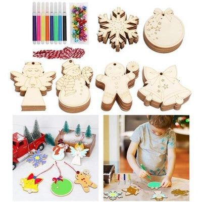 Wooden Christmas Ornaments Blank Wooden Discs With Holes